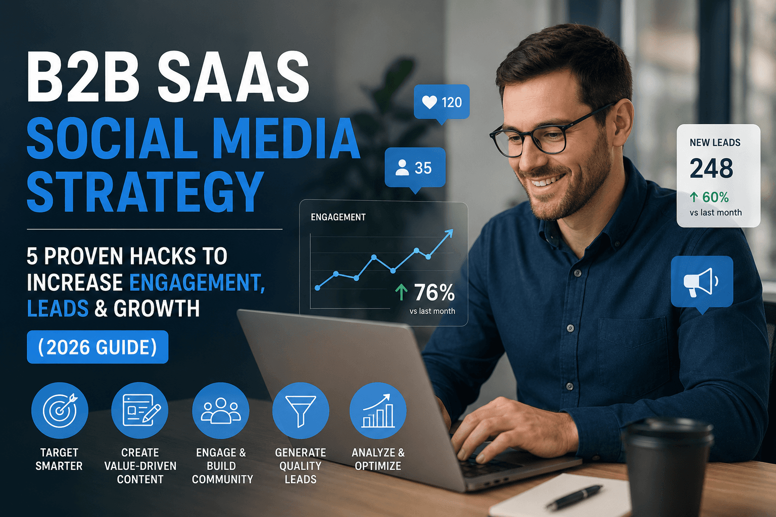 B2B SaaS Social Media Strategy: 5 Proven Hacks to Increase Engagement, Leads & Growth (2026 Guide)
